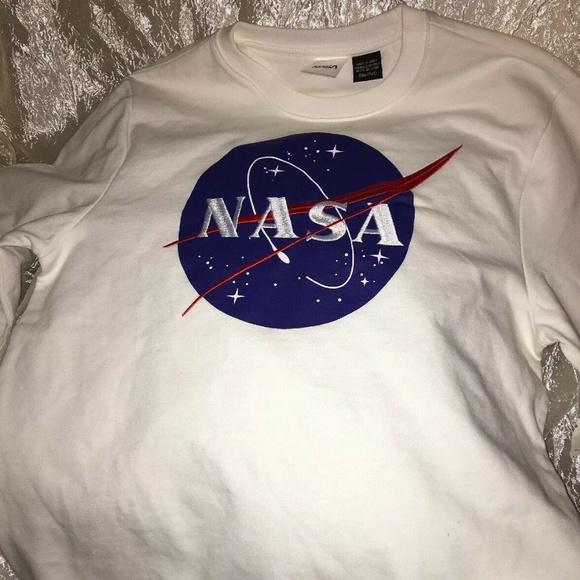 NASA Graphic Sweatshirt with Embroidery NWOT - Picture 1 of 5
